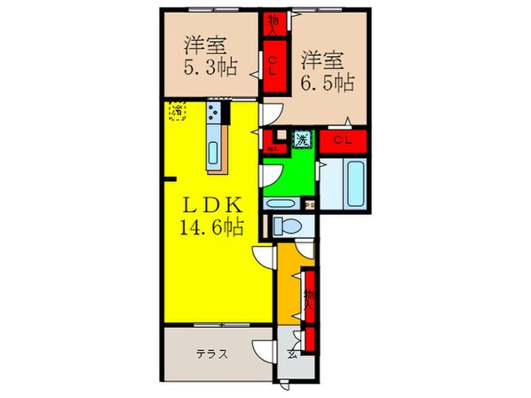 エストリヴィエールの物件間取画像